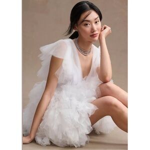 Anthropologie x Mac Duggal A-line Tulle Mini Dress